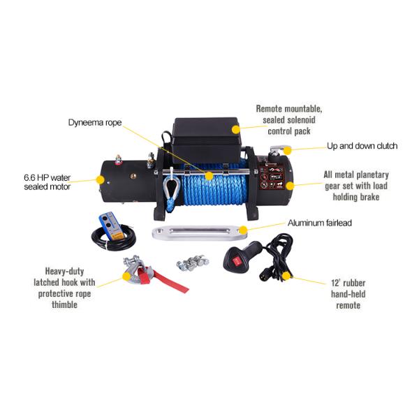 12V 24V Electric Winch 2000lbs - 20000lbs Rated Line Pull Patent Clutch Structure Winch