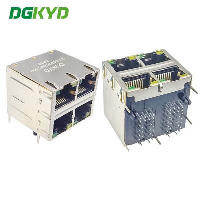 DGKYD22Q042DB2A5D068 RJ45 Gigabit Network Connector With Light Shield 10PIN