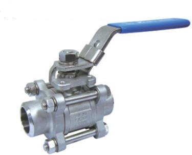 3 PC Stainless Steel Ball Valve , Butt Weld Ball Valve PN1.6MPa - PN7MPa