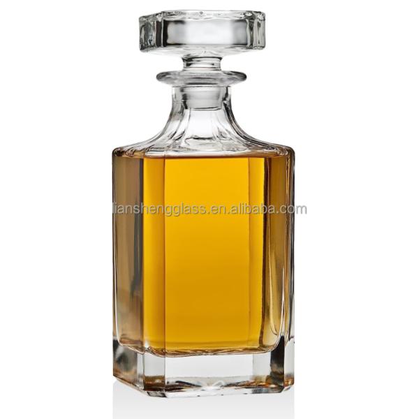 Прозрачный декантер промышленных напитков для гравировки виски из кристаллического стекла уникальной формы