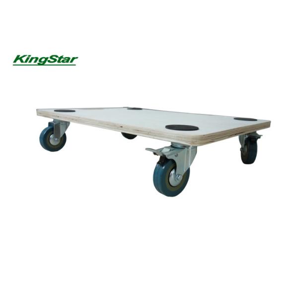 Plywood Roller Pvc 4 Wheel Moving Dolly With Brakes For Home / Office