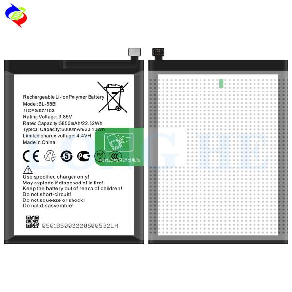Серебряный AAA BL-58BI 3.7V 2100mAh литийный аккумулятор для itel Hot 9 Play