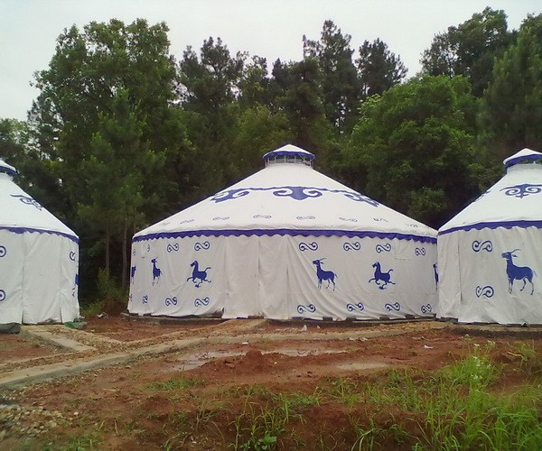 Festival Activity Mongolian Tent Home With 4 Layer Fire Resistance Cover Fabric