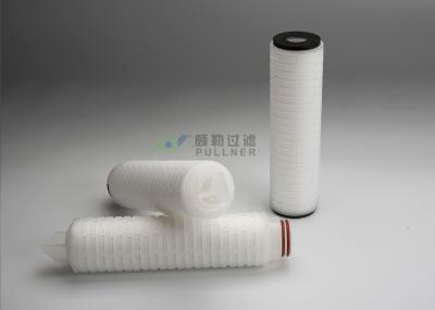 cartouche filtrante plissée de évaluation absolue de la filtration PTFE du gaz 0.1um, cartouche filtrante de membrane