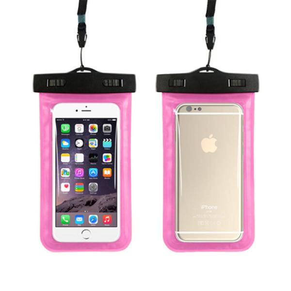Pink Waterproof Phone Bag PVC Waterproof Phone Pouch Floating Dry Phone Bag