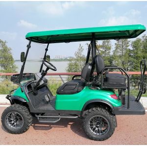 Китайский изготовленный 4-колесный дисковый тормоз Маленькая гольф-коляска Высокое шасси Электрическая дешевая гольф-коляска 10-дюймовый дисплей 4-местная гольф-коляска С