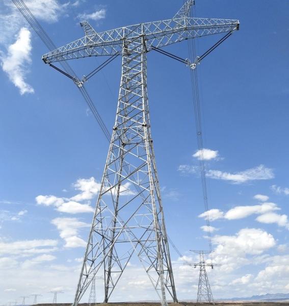Galvanized Angle Steel 11KV 33KV 132KV 220KV Transmission Tower