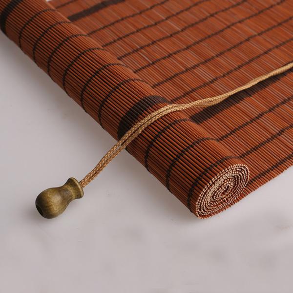 Hand Made 1.5m Height Natural Bamboo Roller Blinds Shade Solar Control Decoration