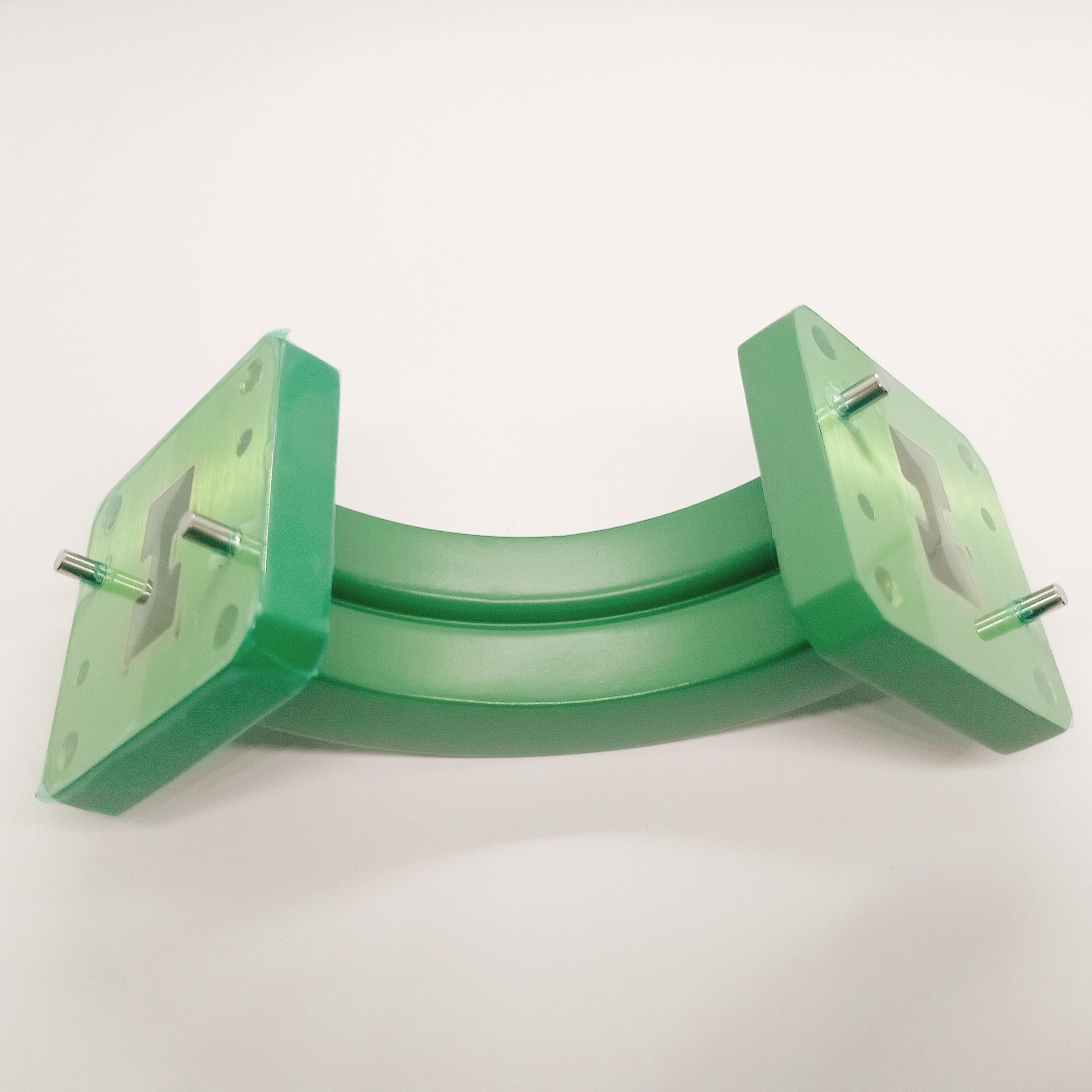 Aluminum Alloy Double Ridge Waveguide Bend with 50 OHM Impedance and 1.15MAX VSWR for Microwave Applications