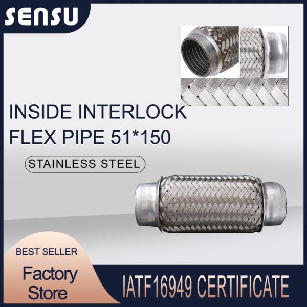 SS201 51*200*300mm Inside Interlock Exhaust Flexible Joint  Exhaust Pipe