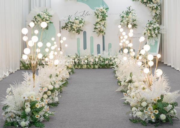 Wedding Artificial Silk Flowers Fake Flower Runner 30cm 45cm 50cm