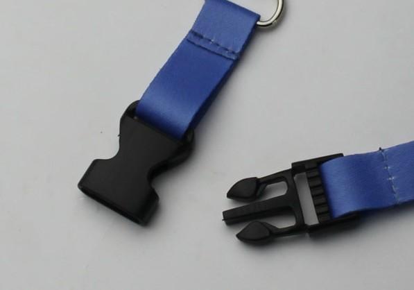 Blue color Printing Polyester trade show lanyards for business card holder