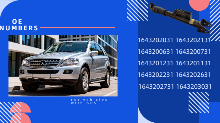 Air Suspension Rear Spring Shock Absorber For Benz ML-Class W164 & GL-Class X164 with ADS 1643202031