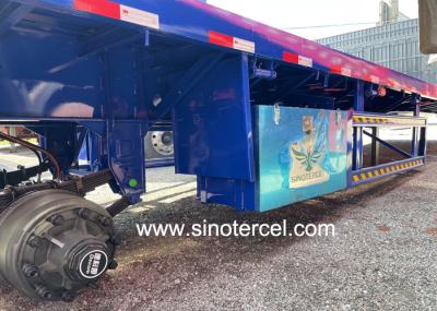 Three Axles Flat Bed Semi Trailer SINOTERCEL 40 Ft Semi Trailer