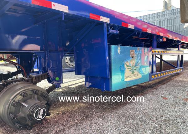 Três eixos de cama plana semi-reboque SINOTERCEL 40 Ft semi-reboque