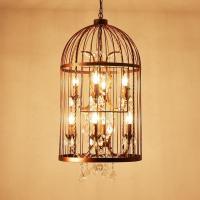 Lampes accrochantes industrielles de lustre créatif de cage à oiseaux de personnalité de barre de restaurant