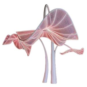 Lumières de sculpture de trompette en plein air