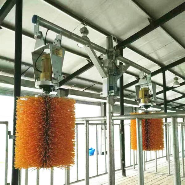 100W Automatic Cow Body Brush with Yellow Hanging Type Nylon Cattle Brush