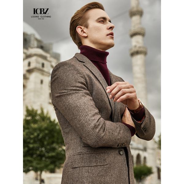 V-neck Collar Men's Blazer The Ultimate Choice for Spring and Autumn by Sidiou Group