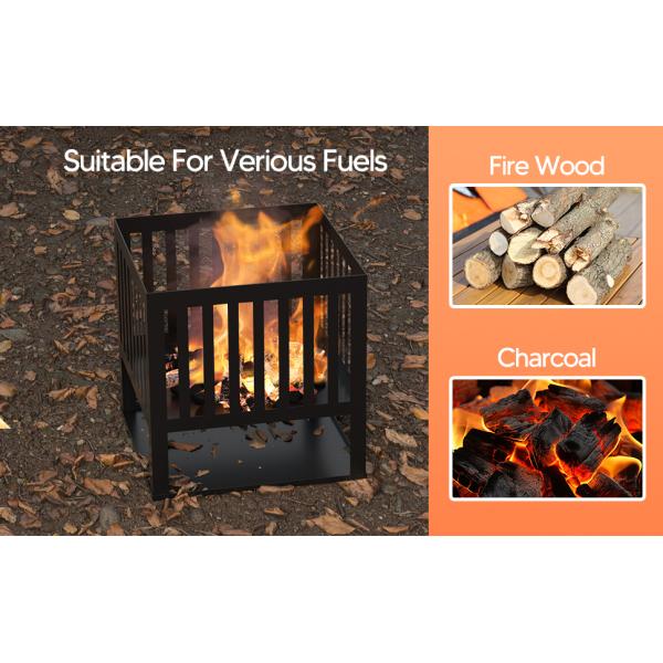 Переносный Кампинг Деревянный угольный камин Проветривание Стальной Огненный ям для наружного использования