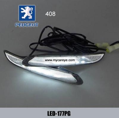 Peugeot 408 DRL LED Daytime Running Lights car front driving daylight