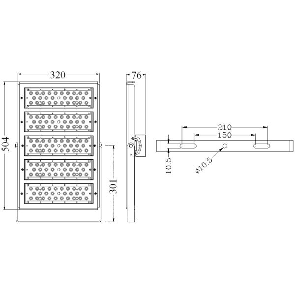 40000LM 250w SMD 5050 привело модульный свет потока для освещения стадиона на открытом воздухе спорт