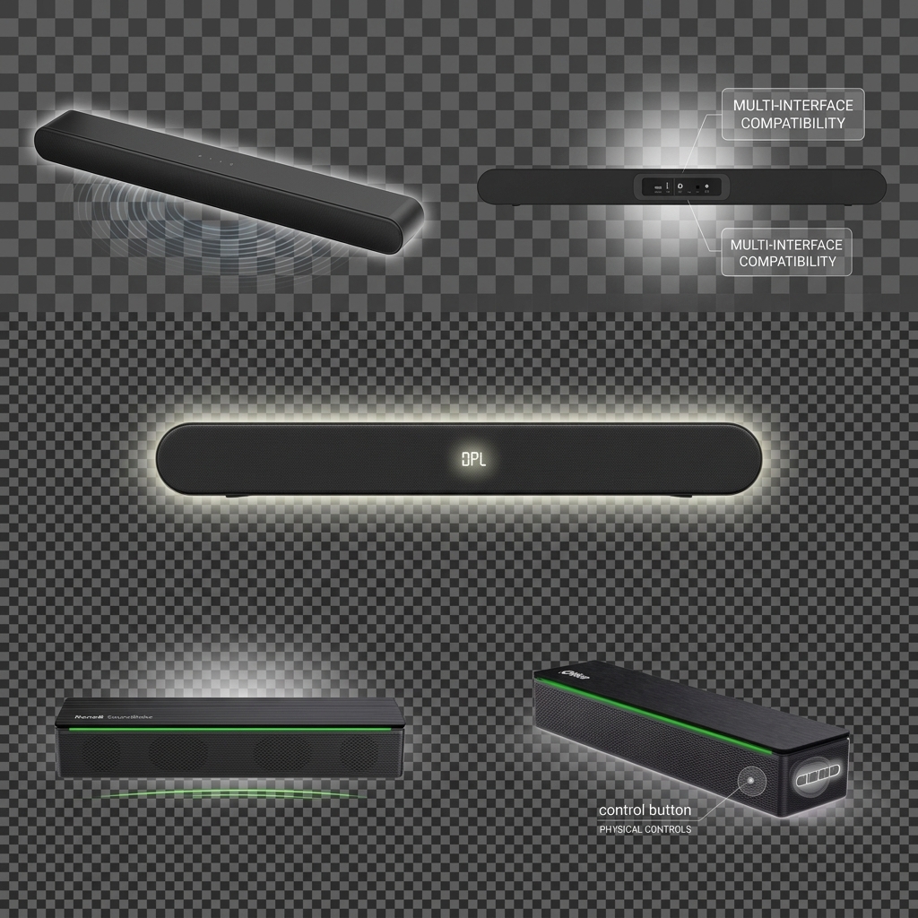 PC Soundbar Speaker AS-P1 10W Compact Mini Desktop Audio Monitor Speaker Video Calls