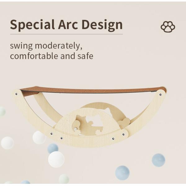 Pet Bed Wooden Frame Cat Hanging Bed Swing Cat Bed Hammock with Mechanical Wash Style