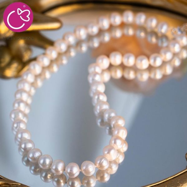 New Freshwater Pearl Stitching Stainless Steel Accessories Personality High-grade Jewelry Necklace for Women