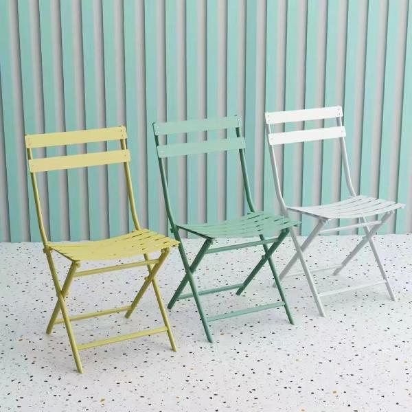 Outdoor Steel Folding Table And Chairs Garden 4 Person Dining Set