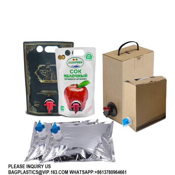 Bib Bag Wine Juice Drinks Oil Packaging Bag Heat Seal Beverage Customization juice bags