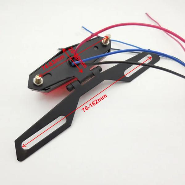 ABS PC Material Motorcycle Bike Rear Tail Light with License Plate Brake Stop Light