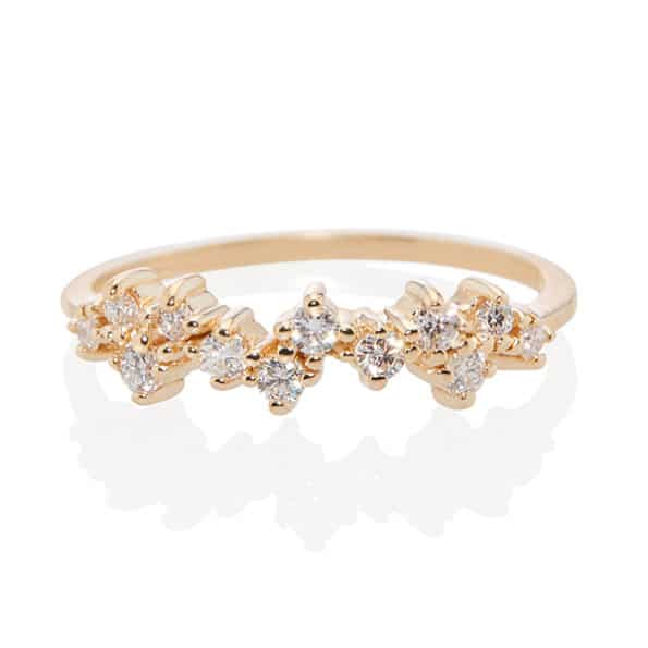 925 Sterling Silver Jewelry Prong Setting Mini Clear CZ Band Rings for Women Sterling