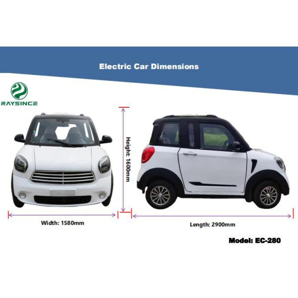 4 Wheels electric car 3 kw low speed electric mini car 2 doors 4 seats with 60V battery