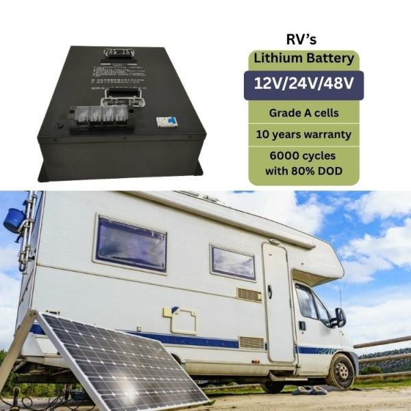 Customization 24V Lithium Battery Pack For RV Solar Storage And Backup Power