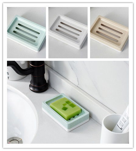 Plastic Soap Holder Case Dish Stand For Shower Bathroom Kitchen Sinks