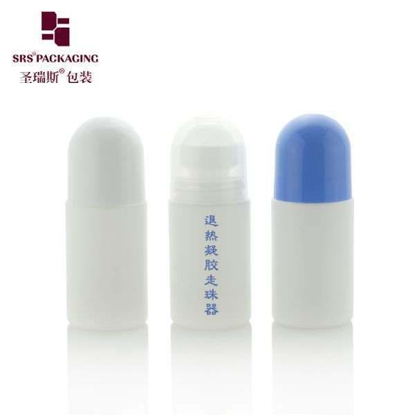 Wholesale 60ml White Custom PP Round Roll on Deodorant Bottle Gel Container