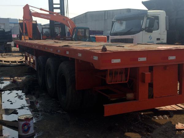 20 Ft Tri Axles Used Truck Trailers Single Drum Roller For Transportation