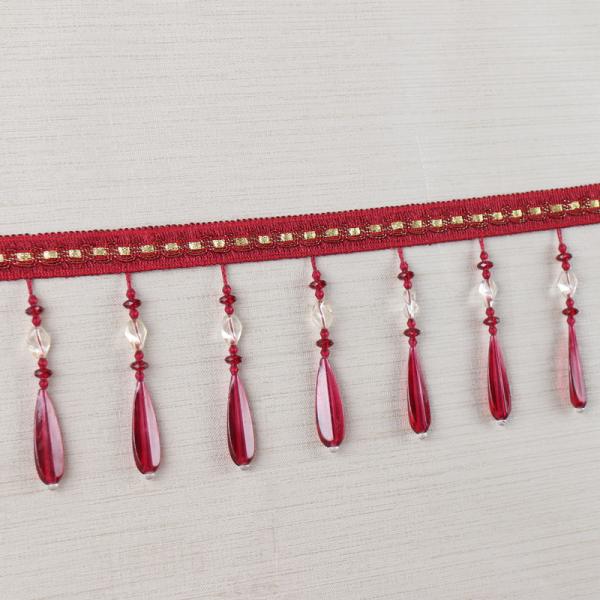 Handmade fashionable chain beads lace tassels fringes for curtain/sofa/pillow decoration