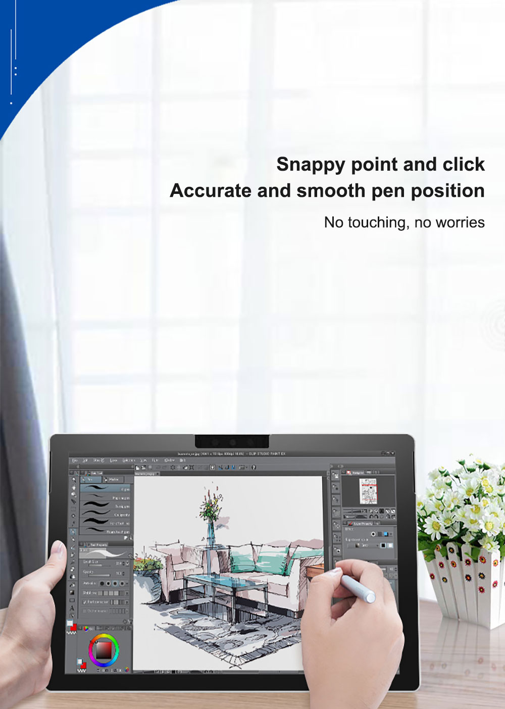 Tablet Tempered Screen Protector for Microsoft Surface Pro 10 9 8 Glass High Quality Knock-Down Anti-Peeping Ghm94 Laudtec Wholesale OEM/ODM/Private Label