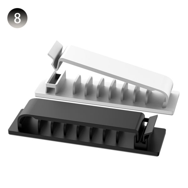 Rectangle Plastic Cable Organizer Black Plastic Cable Holder Multi Purpose