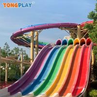 Deslizamientos de agua de arco iris múltiples Entretenimiento al aire libre Deslizamientos de parque acuático comercial