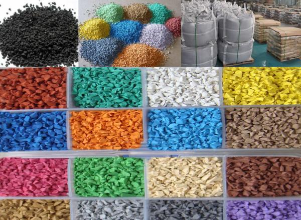 Black SBR Rubber Granules 1mm - 3mm Recycled Crumb Rubber For School