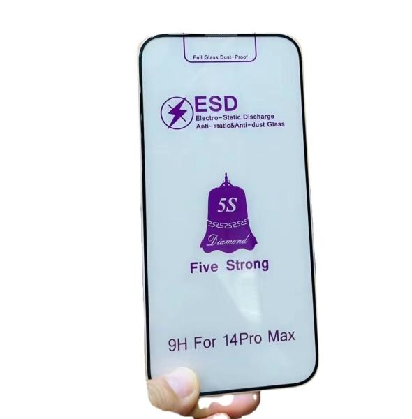 Protector de tela antiestático anti-manchas ESD 0.4mm Para iPhone 14 Pro Max