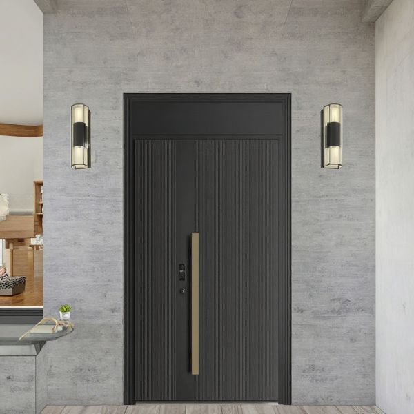 Anti Theft Villa Main Door Finished Modern Cold Rolled Steel Security Door