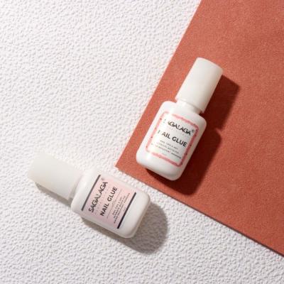 Nail Art Adhesives Long Lasting Acrylic Nails Tips with 8ml Brush on Nail Glue and Logo Customers' Logo