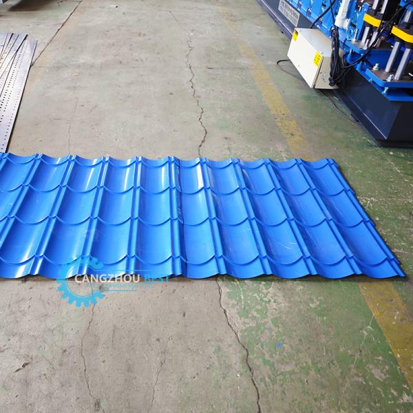 Steel Profile Zee Tile PPGI 0.3mm Roof Tile Forming Machine For Construction