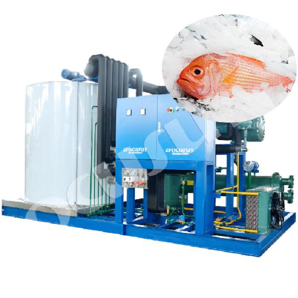 Máquina de 20 toneladas de flocos de gelo com capacidade de 3600 kg e garantia de tamanho de gelo de 1,5 mm-2,2 mm