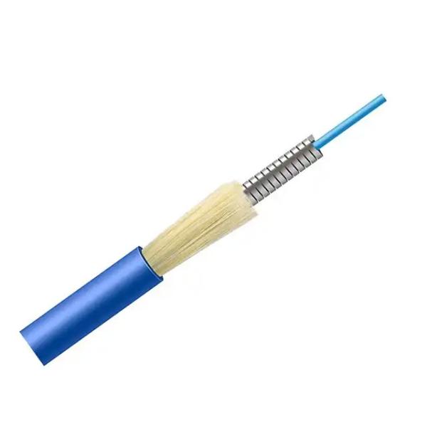 1 Core / 2 Core Armoured Fiber Optic Patch Cord , Indoor Single Mode Armored Fiber Cable