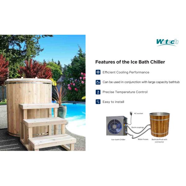 Air Source Heat Pump Eco Friendly R32 Portable Ice Bath Cold Plunge Chiller For Hotel